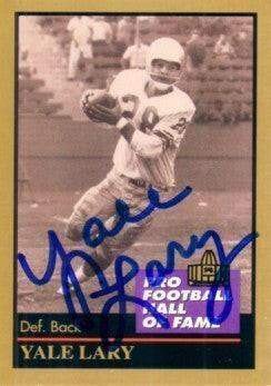 Yale Lary signed Detroit Lions Football Hall of Fame card - AutographsForSale.com