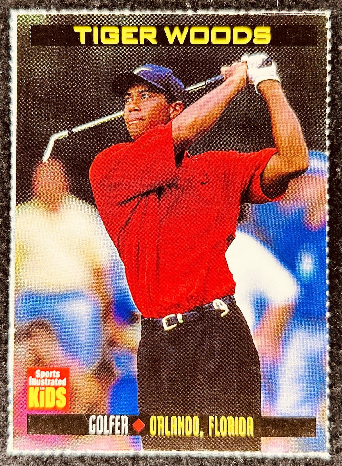 Tiger Woods 1999 Sports Illustrated for Kids golf card (hairline crease) - AutographsForSale.com