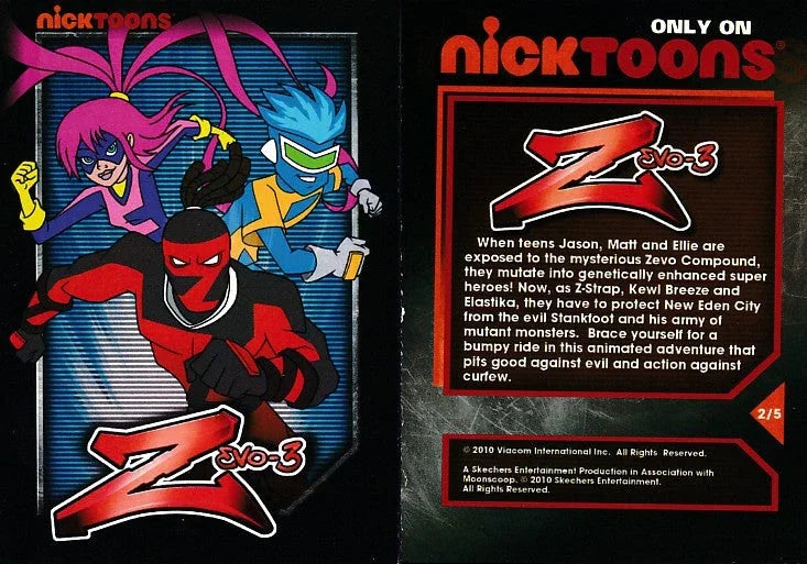 Zevo-3 Nick Toons 2010 San Diego Comic-Con promo card - AutographsForSale.com