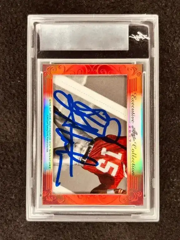 Phil Simms & Jeff Hostetler 2017 Leaf Masterpiece Cut Signature certified signed card 1/1 JSA NY Giants - AutographsForSale.com