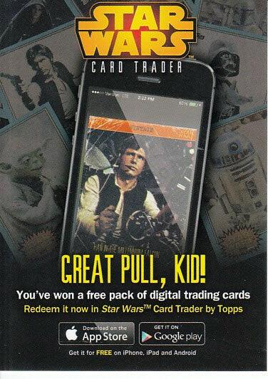 Han Solo Star Wars card Trader 2015 SDCC SDCC exclusive Topps card - AutographsForSale.com