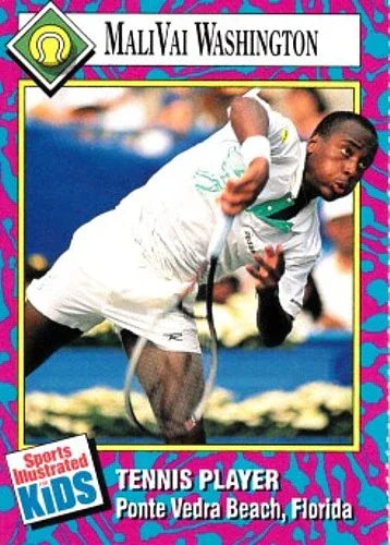 Malivai Washington 1993 SI for Kids tennis card - AutographsForSale.com