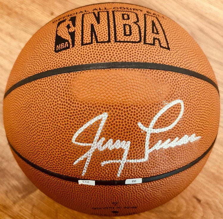 Jerry Lucas signed Spalding NBA basketball NY Knicks JSA - AutographsForSale.com
