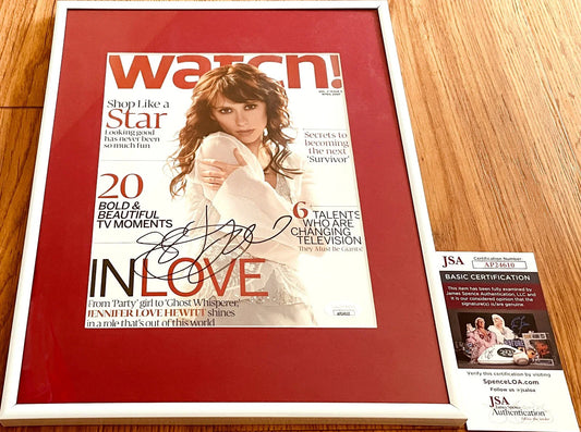 Jennifer Love Hewitt autographed 2007 Watch cover framed JSA - AutographsForSale.com
