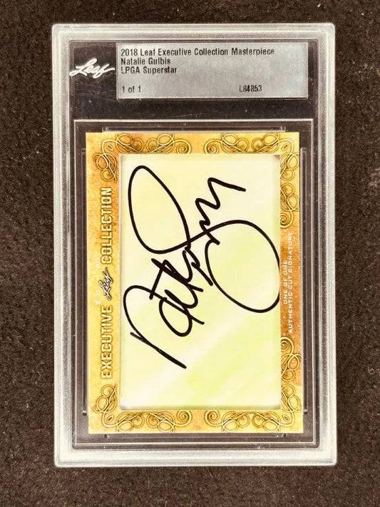 Natalie Gulbis 2018 Leaf Masterpiece Cut Signature certified autograph card 1/1 JSA LPGA - AutographsForSale.com