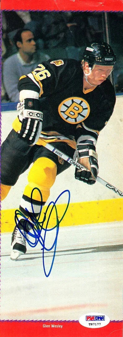 Glen Wesley autographed Boston Bruins magazine photo PSA/DNA - AutographsForSale.com