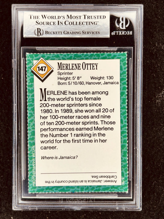 Merlene Ottey autographed 1990 Sports Illustrated for Kids Rookie Card BAS Authenticated - AutographsForSale.com