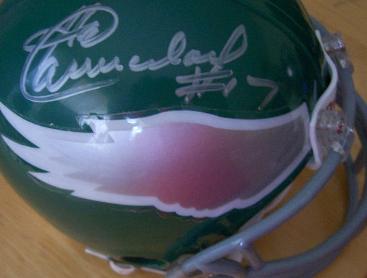 Ron Jaworski & Harold Carmichael signed Philadelphia Eagles retro mini helmet JSA - AutographsForSale.com