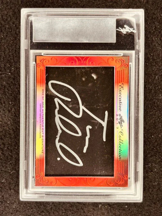 David Duchovny & Tom Braidwood 2017 Leaf Cut Signature certified signed card 1/1 JSA X-Files - AutographsForSale.com