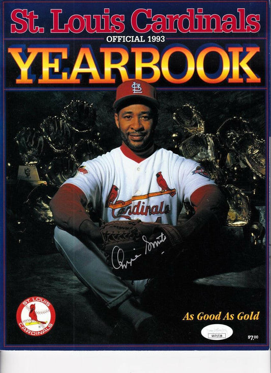 Ozzie Smith signed St Louis Cardinals 1993 Yearbook Gold Gloves cover JSA - AutographsForSale.com