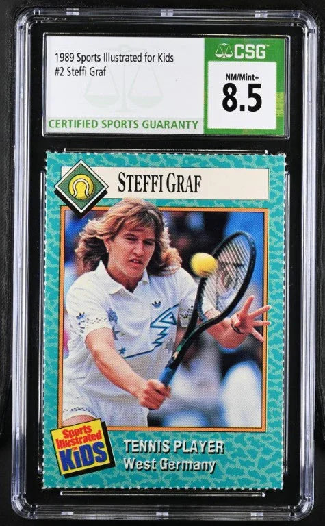Steffi Graf 1989 SI for Kids tennis card CSG grade 8.5 - AutographsForSale.com