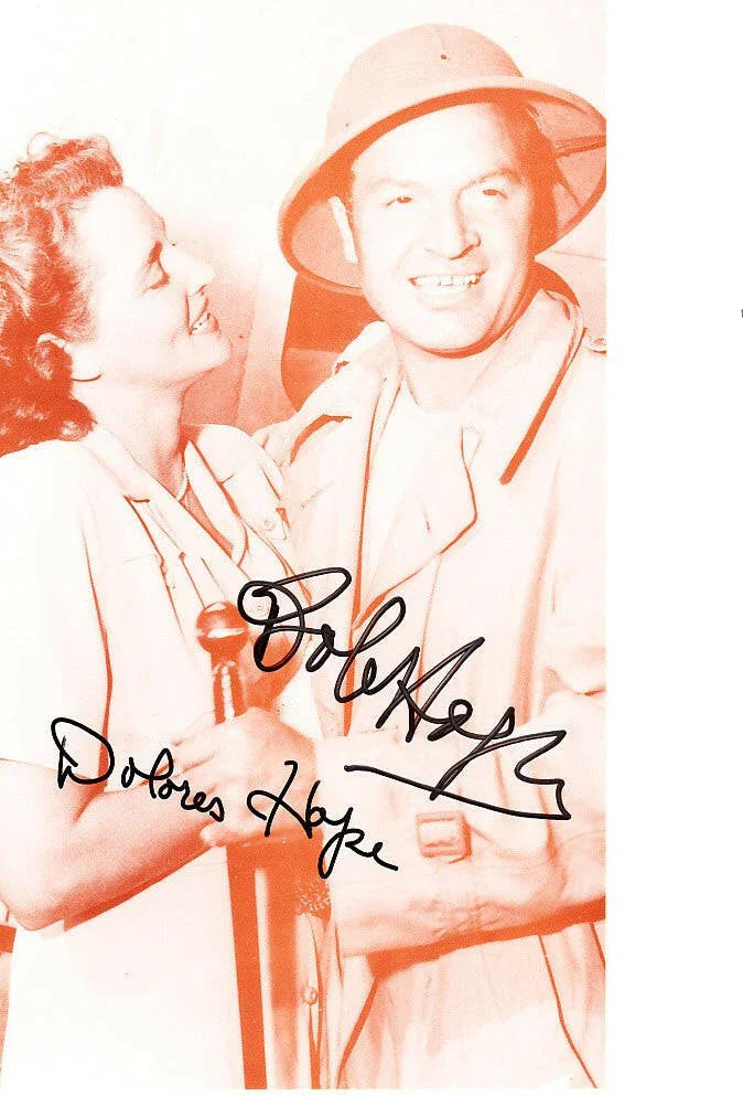 Bob Hope And Dolores Hope autographed sepia photo - AutographsForSale.com