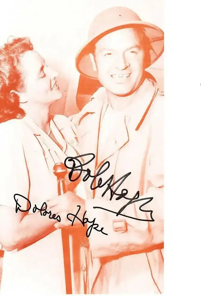 Bob Hope And Dolores Hope autographed sepia photo - AutographsForSale.com