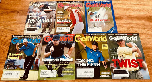 49 autographed Golf World magazines Darren Clarke Jason Dufner Vijay Singh Nick Price Henrik Stenson - AutographsForSale.com