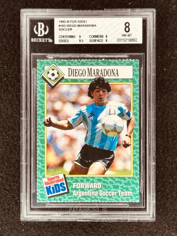 Diego Maradona 1990 SI for Kids soccer card BGS 8 Argentina - AutographsForSale.com