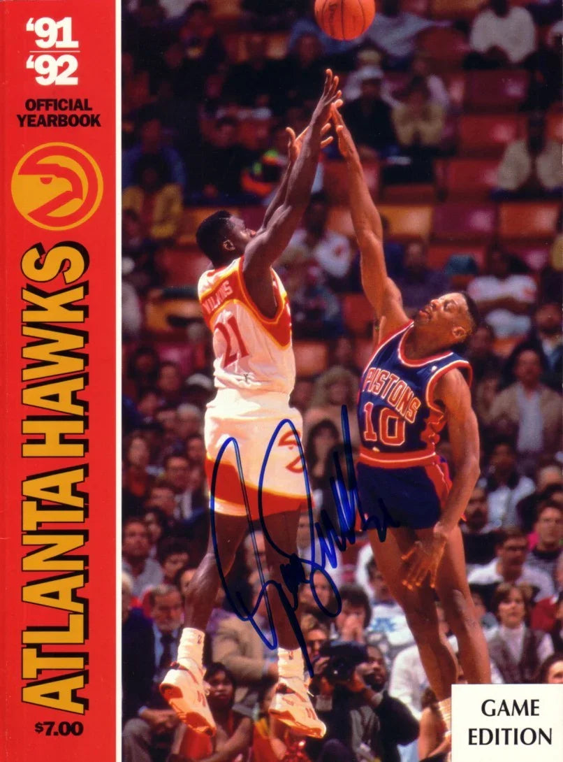 Dominique Wilkins autographed Atlanta Hawks 1991-92 Yearbook - AutographsForSale.com