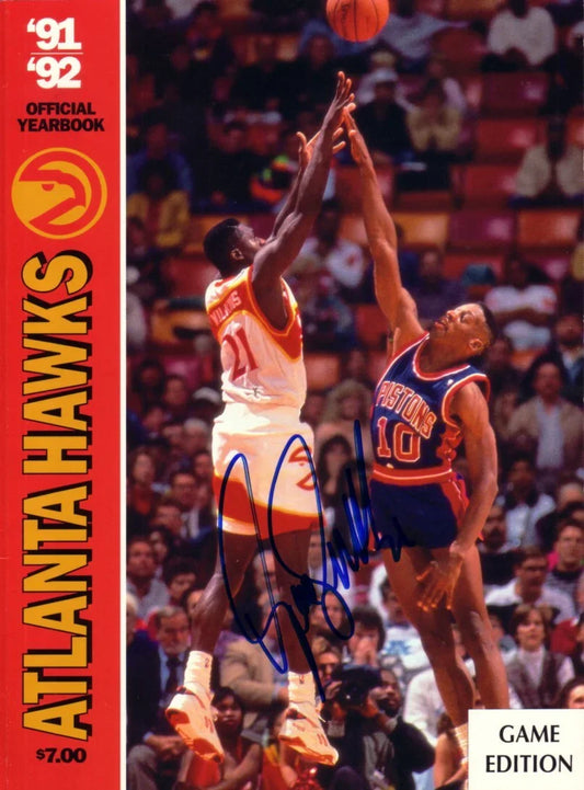 Dominique Wilkins autographed Atlanta Hawks 1991-92 Yearbook - AutographsForSale.com