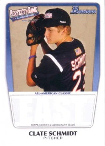 Clate Schmidt 2011 Perfect Game Topps Bowman RC (AFLAC) - AutographsForSale.com