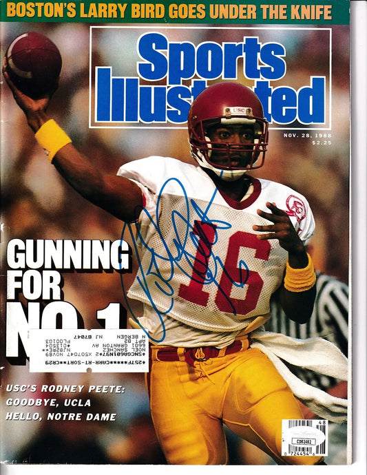 Rodney Peete autographed USC 1988 Sports Illustrated JSA - AutographsForSale.com