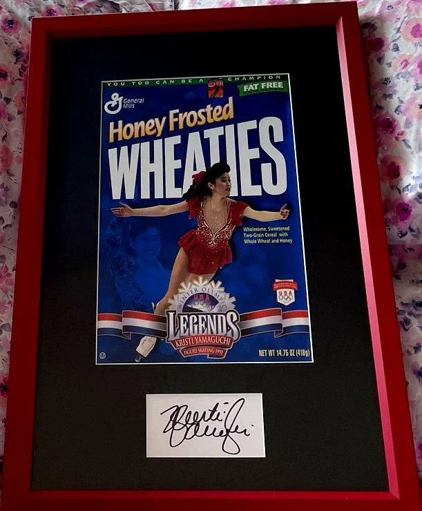 Kristi Yamaguchi autograph framed Winter Olympic Legends 1998 Wheaties box JSA - AutographsForSale.com