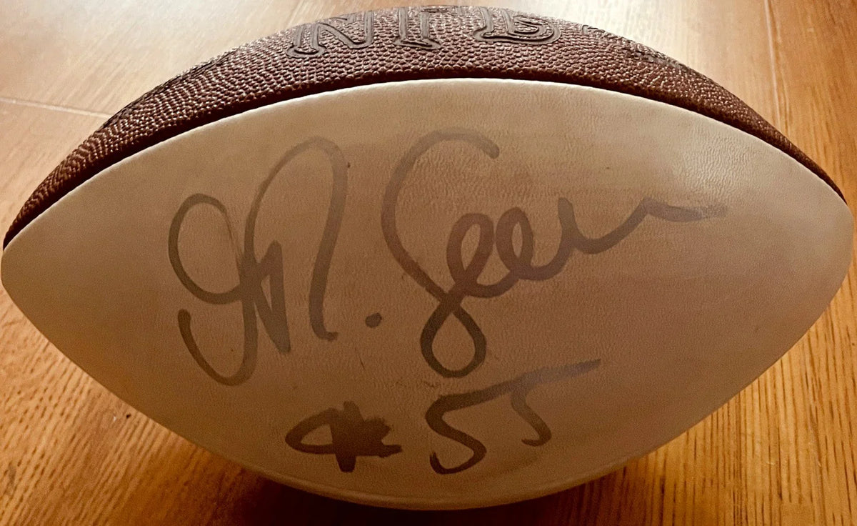 Junior Seau autographed Wilson NFL white panel football JSA Chargers - AutographsForSale.com