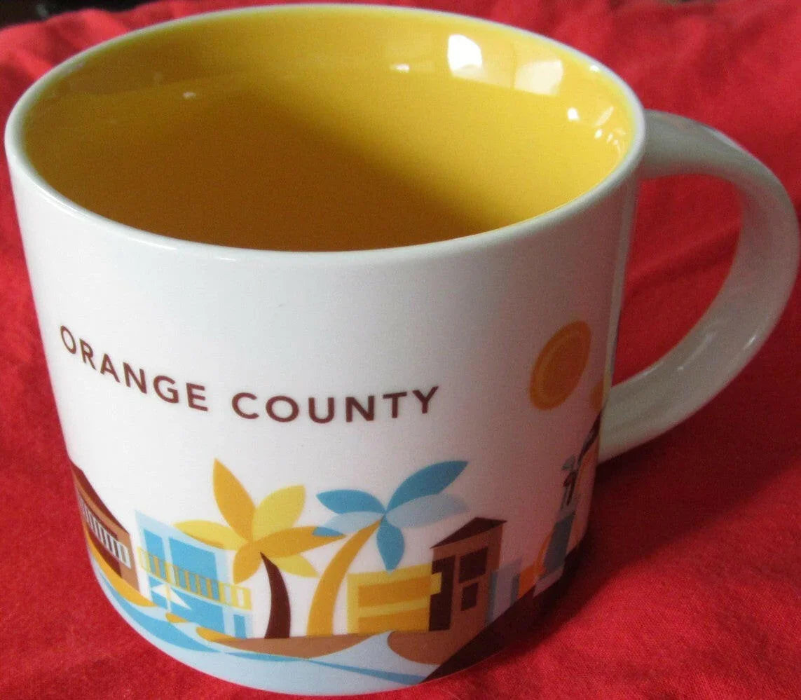 Starbucks 2013 You Are Here Collection Orange County 14 Ounce Collector Coffee Mug New - AutographsForSale.com