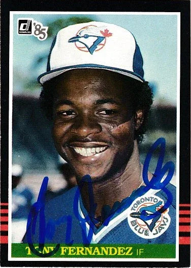 Tony Fernandez autographed Toronto Blue Jays 1985 Donruss card - AutographsForSale.com