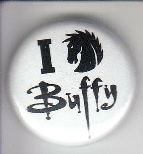 I Love Buffy Vampire Slayer 2014 SDCC Dark Horse button pin - AutographsForSale.com