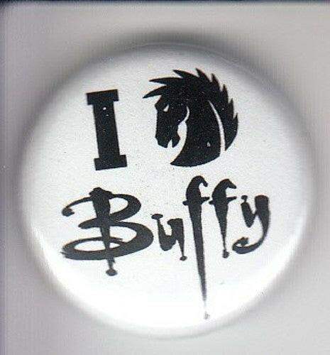 I Love Buffy Vampire Slayer 2014 SDCC Dark Horse button pin - AutographsForSale.com