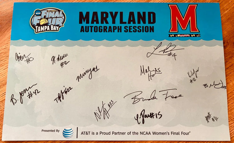 2014-15 Maryland Women’s basketball Final 4 team signed poster Brenda Frese Brionna Jones - AutographsForSale.com