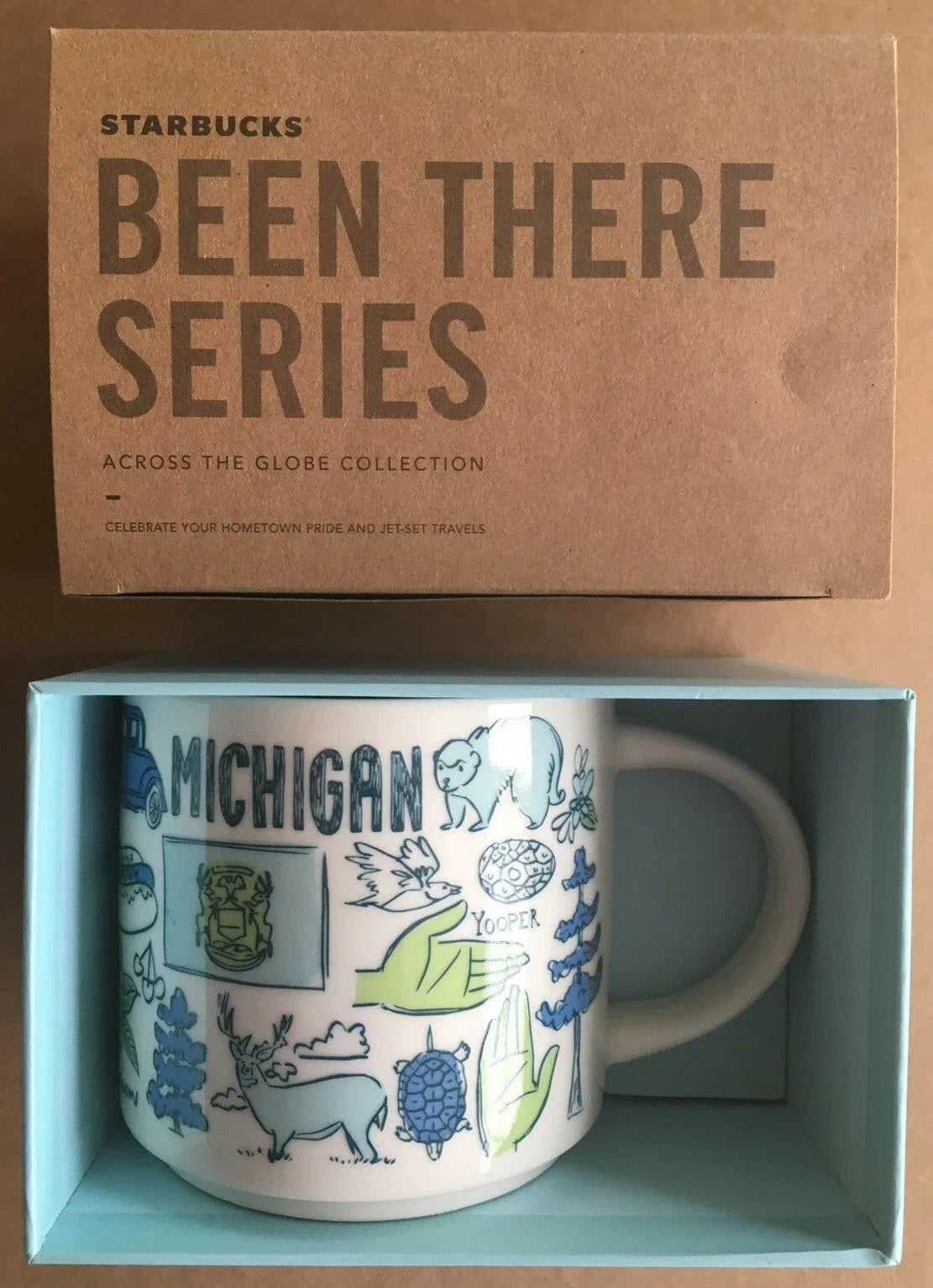 Starbucks 2018 Been There Series Michigan 14 ounce collector coffee mug NEW - AutographsForSale.com