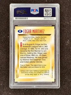 Edgar Martinez autographed Seattle Mariners 1995 Sports Illustrated for Kids card PSA/DNA slabbed - AutographsForSale.com