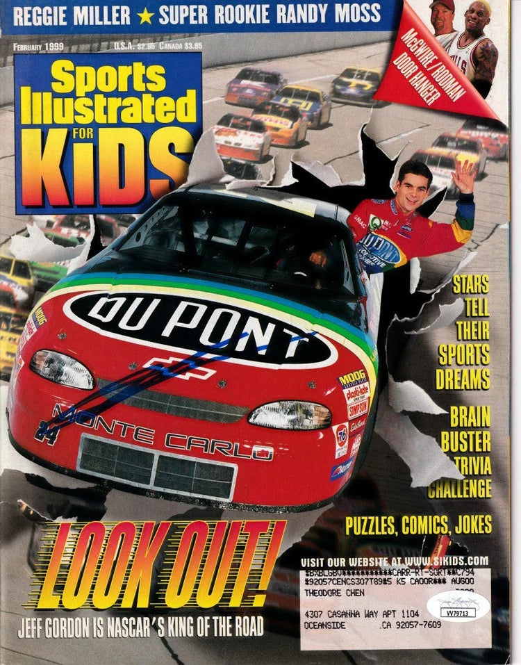 Jeff Gordon autographed 1999 SI for Kids magazine JSA - AutographsForSale.com