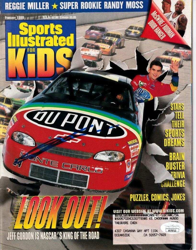 Jeff Gordon autographed 1999 SI for Kids magazine JSA - AutographsForSale.com