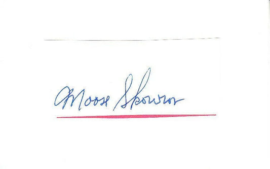 Moose Skowron autograph cut signature affixed to 3x5 index card Yankees - AutographsForSale.com