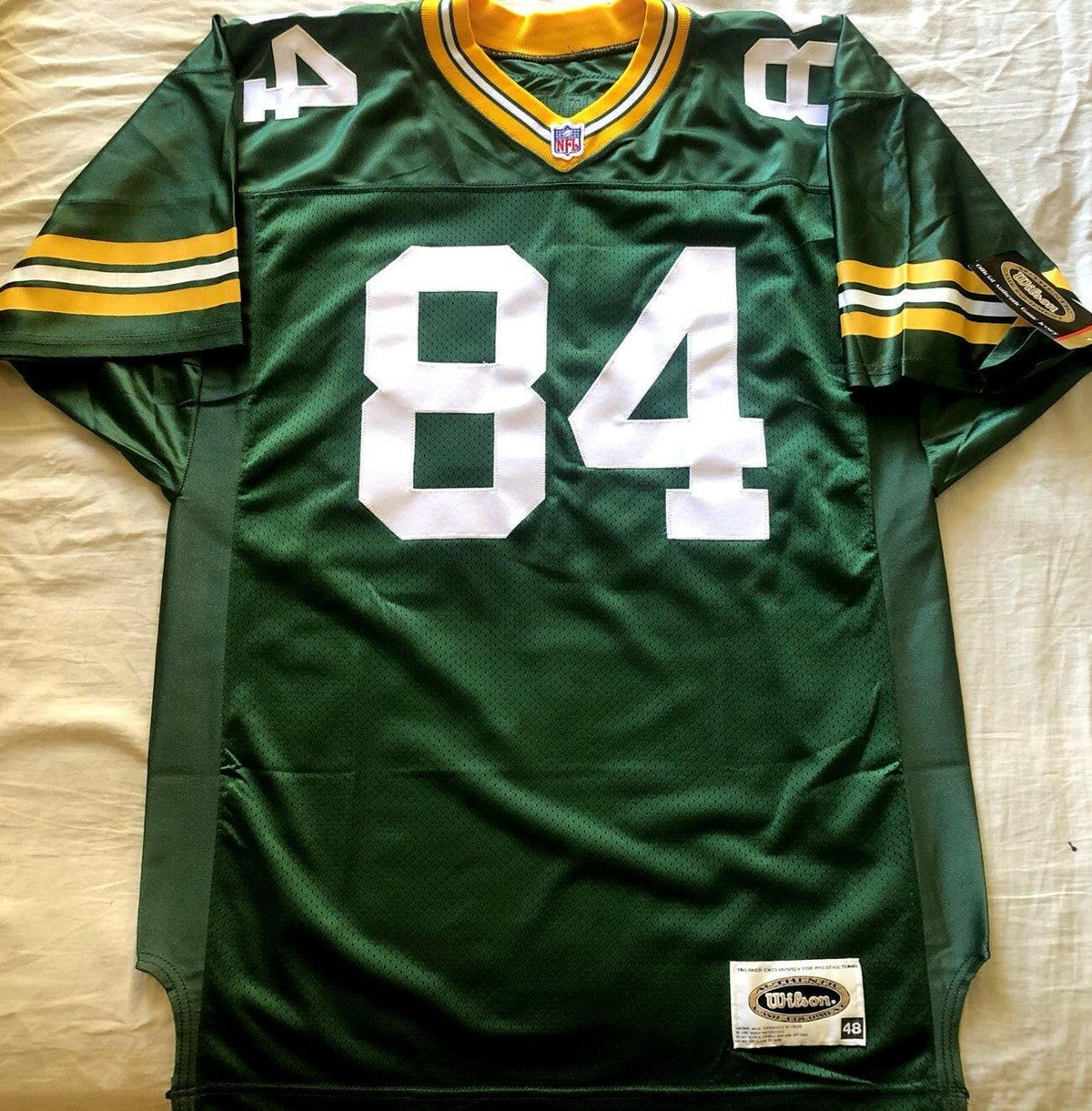 Sterling Sharpe Packers 90s Wilson Pro Line game model jersey NEW - AutographsForSale.com