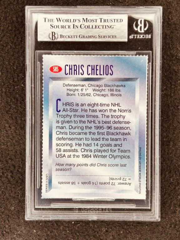 Chris Chelios autographed Blackhawks 1997 Sports Illustrated for Kids card BAS - AutographsForSale.com