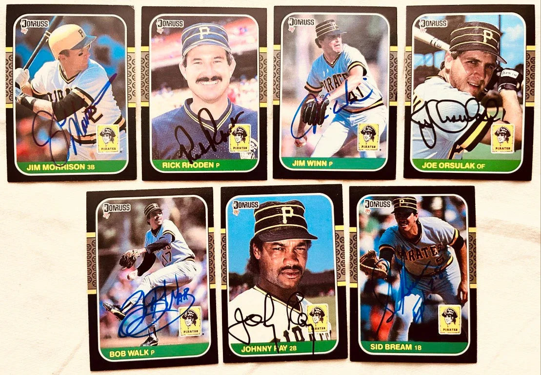 7 signed 1987 Donruss Pittsburgh Pirates cards Johnny Ray Rick Rhoden Bob Walk - AutographsForSale.com