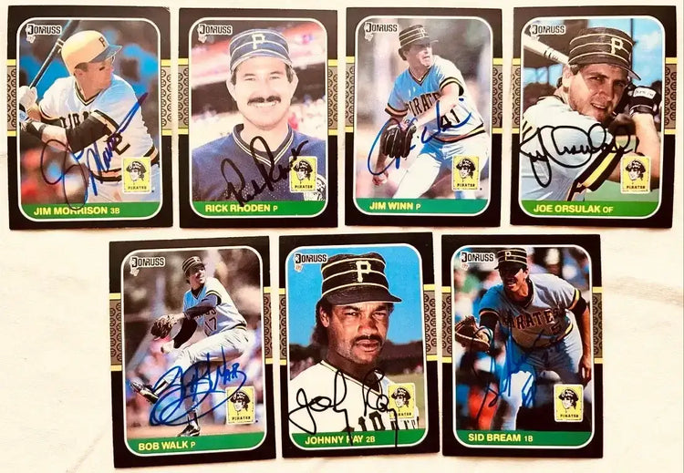 7 signed 1987 Donruss Pittsburgh Pirates cards Johnny Ray Rick Rhoden Bob Walk - AutographsForSale.com