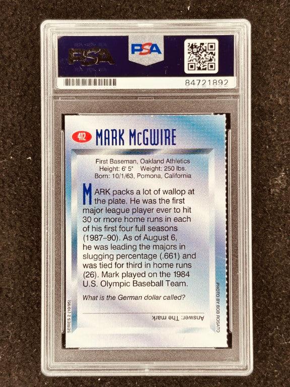 Mark McGwire signed Oakland A's 1995 SI for Kids card PSA/DNA slab - AutographsForSale.com