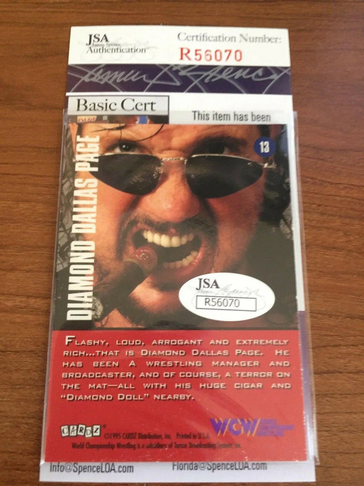 Diamond Dallas Page signed 1995 cardz Wcw Main Event Wrestling card JSA - AutographsForSale.com