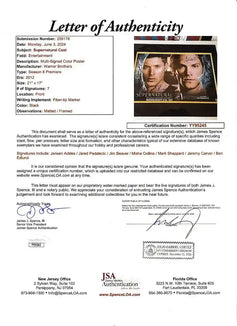 Supernatural cast signed 2012 SDCC poster framed Jensen Ackles Jared Padalecki JSA - AutographsForSale.com