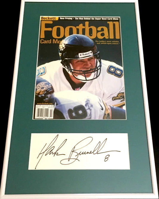 Mark Brunell autograph framed Jacksonville Jaguars Beckett Football cover JSA - AutographsForSale.com