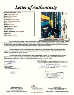 Ichiro Suzuki signed 2006 World Baseball Classic Final ticket framed Japan celebration photo JSA - AutographsForSale.com