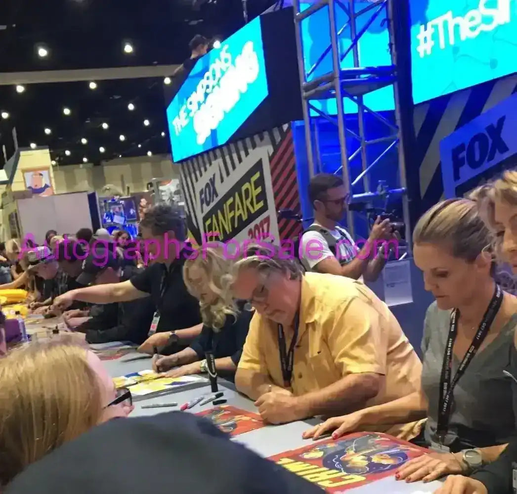 Simpsons signed & doodled 2017 SDCC poster Matt Groening JSA