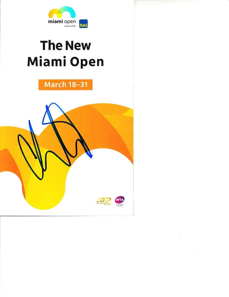 Caroline Wozniacki signed 2019 Miami Open tennis tournament map & program - AutographsForSale.com