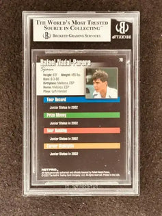 Rafael Nadal 2003 NetPro tennis Rookie Card BGS 9 MINT - AutographsForSale.com