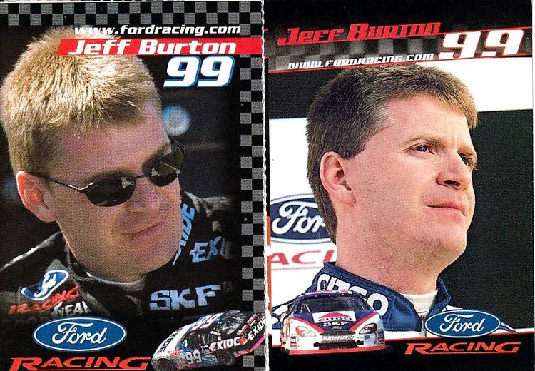 Jeff Burton 2000 & 2001 SI for Kids Ford Racing NASCAR cards - AutographsForSale.com