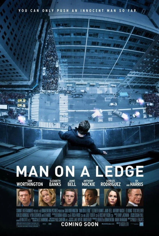 Man on a Ledge mini 11x17 movie poster Sam Worthington - AutographsForSale.com