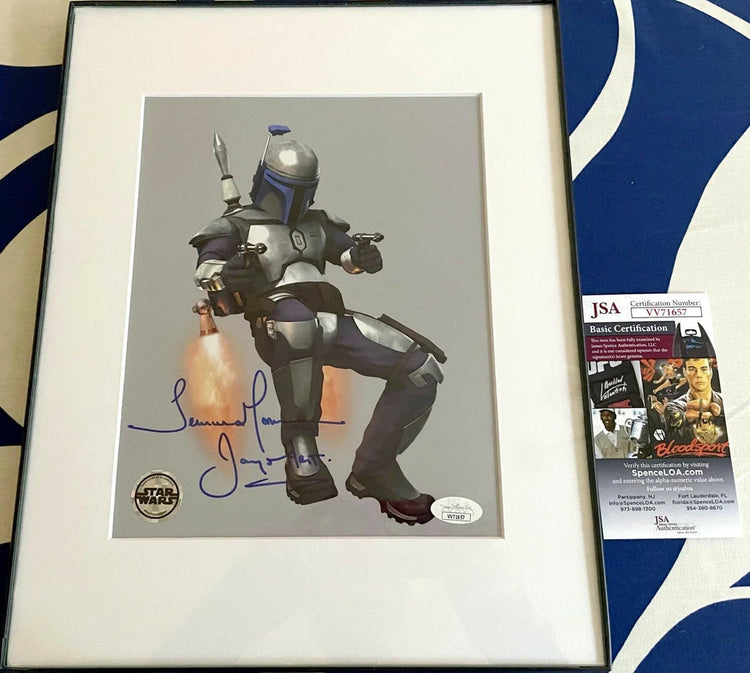 Temuera Morrison autographed Star Wars Attack of the Clones 8x10 photo inscribed Jango Fett framed JSA - AutographsForSale.com